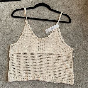 NWT Crochet Tank Top